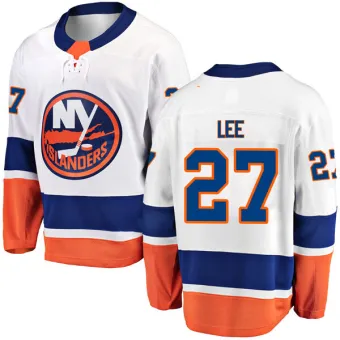 Men's Anders Lee New York Islanders Away Jersey - White Breakaway