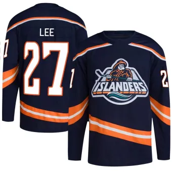 Men's Anders Lee New York Islanders Reverse Retro 2.0 Jersey - Navy Authentic