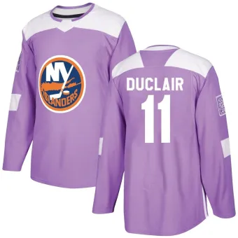 Men's Anthony Duclair New York Islanders Fights Cancer Practice Jersey - Purple Authentic