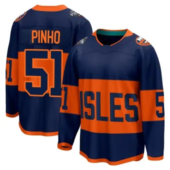 Men's Brian Pinho New York Islanders 2024 Stadium Series Jersey - Navy Breakaway