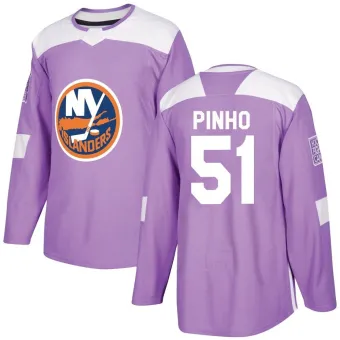 Men's Brian Pinho New York Islanders Fights Cancer Practice Jersey - Purple Authentic