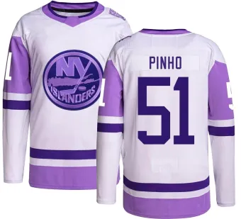 Men's Brian Pinho New York Islanders Hockey Fights Cancer Jersey - Authentic