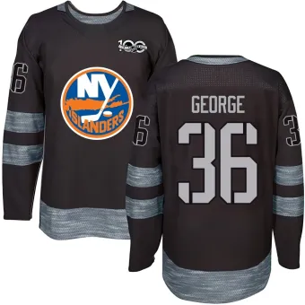 Men's Isaiah George New York Islanders 1917-2017 100th Anniversary Jersey - Black Authentic