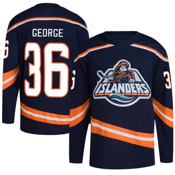 Men's Isaiah George New York Islanders Reverse Retro 2.0 Jersey - Navy Authentic