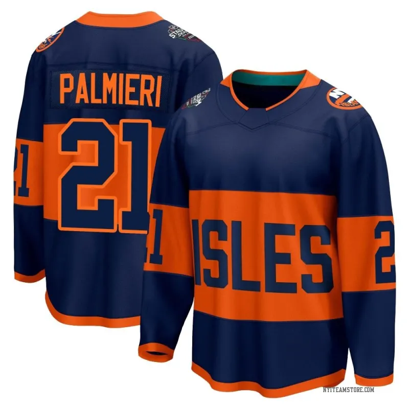 Men s Kyle Palmieri New York Islanders 2024 Stadium Series Jersey Navy Breakaway Islanders Store