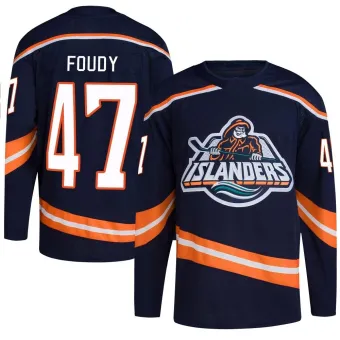 Men's Liam Foudy New York Islanders Reverse Retro 2.0 Jersey - Navy Authentic