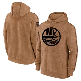 Men's New York Islanders 2023 Salute to Service Club Pullover Hoodie - Brown