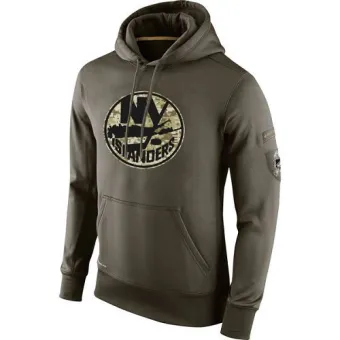 Men's New York Islanders Salute To Service KO Performance Hoodie - Olive