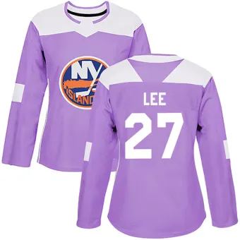 Women's Anders Lee New York Islanders Fights Cancer Practice Jersey - Purple Authentic