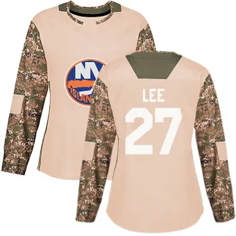 Women's Anders Lee New York Islanders Veterans Day Practice Jersey - Camo Authentic