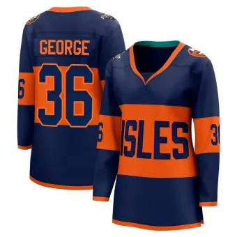 Women's Isaiah George New York Islanders 2024 Stadium Series Jersey - Navy Breakaway