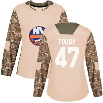 Women's Liam Foudy New York Islanders Veterans Day Practice Jersey - Camo Authentic