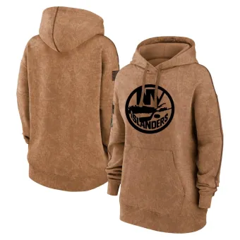 Women's New York Islanders 2023 Salute to Service Pullover Hoodie - Brown