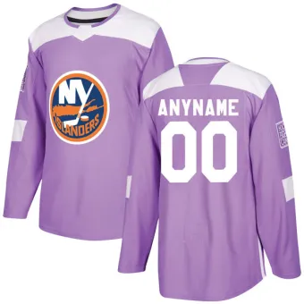 Authentic Adidas Youth Casey Cizikas New York Islanders Hockey Fights  Cancer Primegreen Jersey - White/Purple
